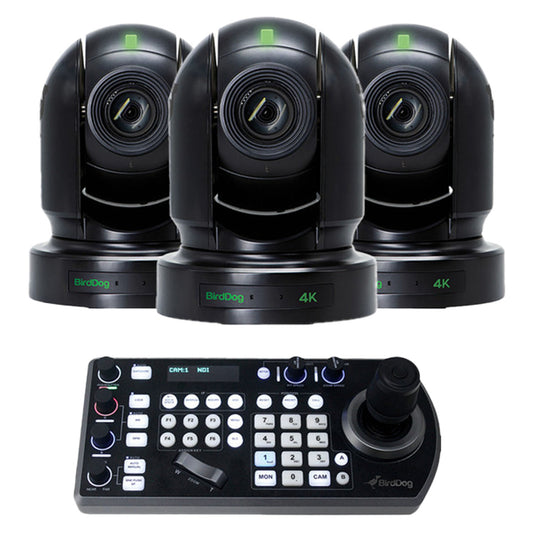BirdDog P400 4K PTZ  3 Kit Camera +Controler and Case